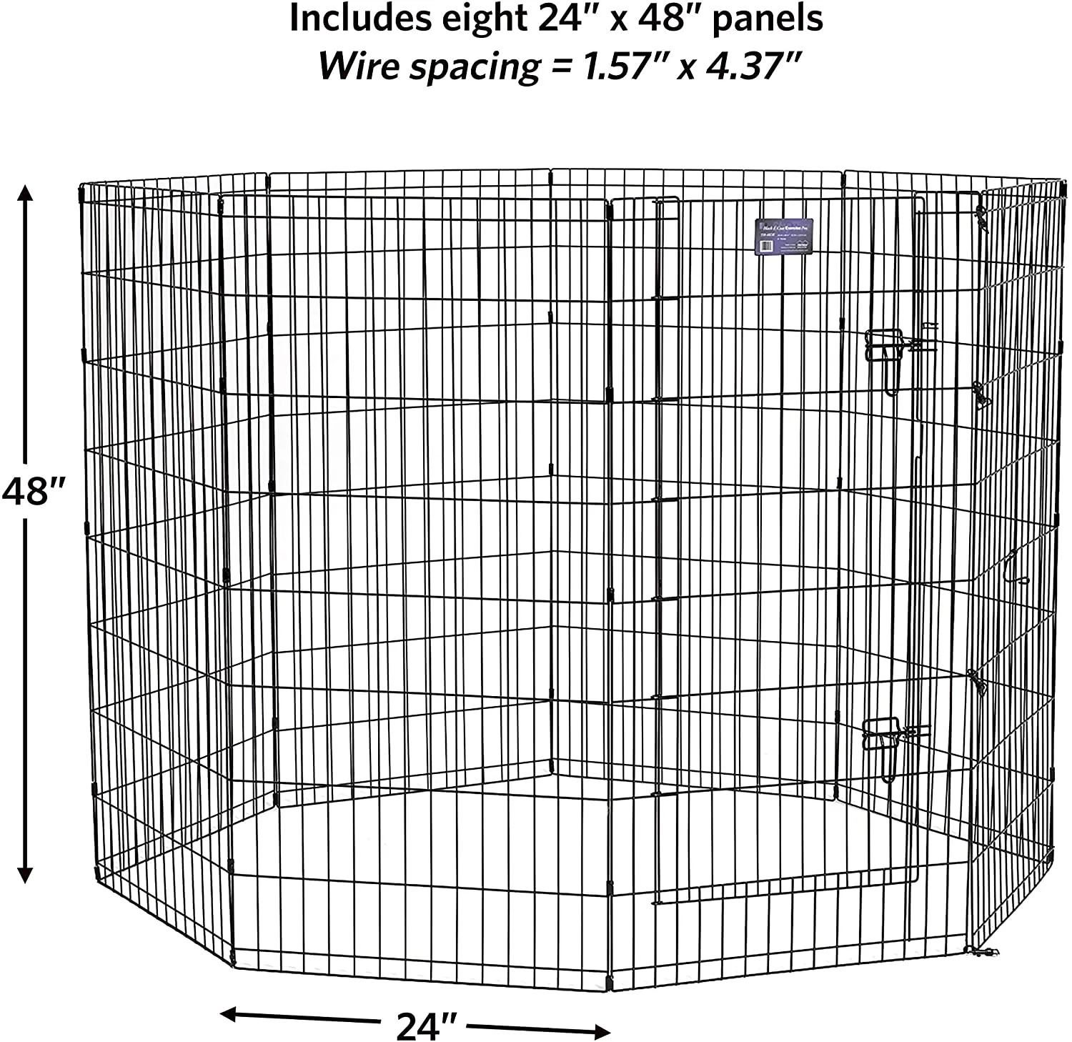 Foldable Dog Playpen with Walk-Thru Door -  8 Panels - Midwest Homes for Pets