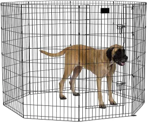 Foldable Dog Playpen with Walk-Thru Door -  8 Panels - Midwest Homes for Pets