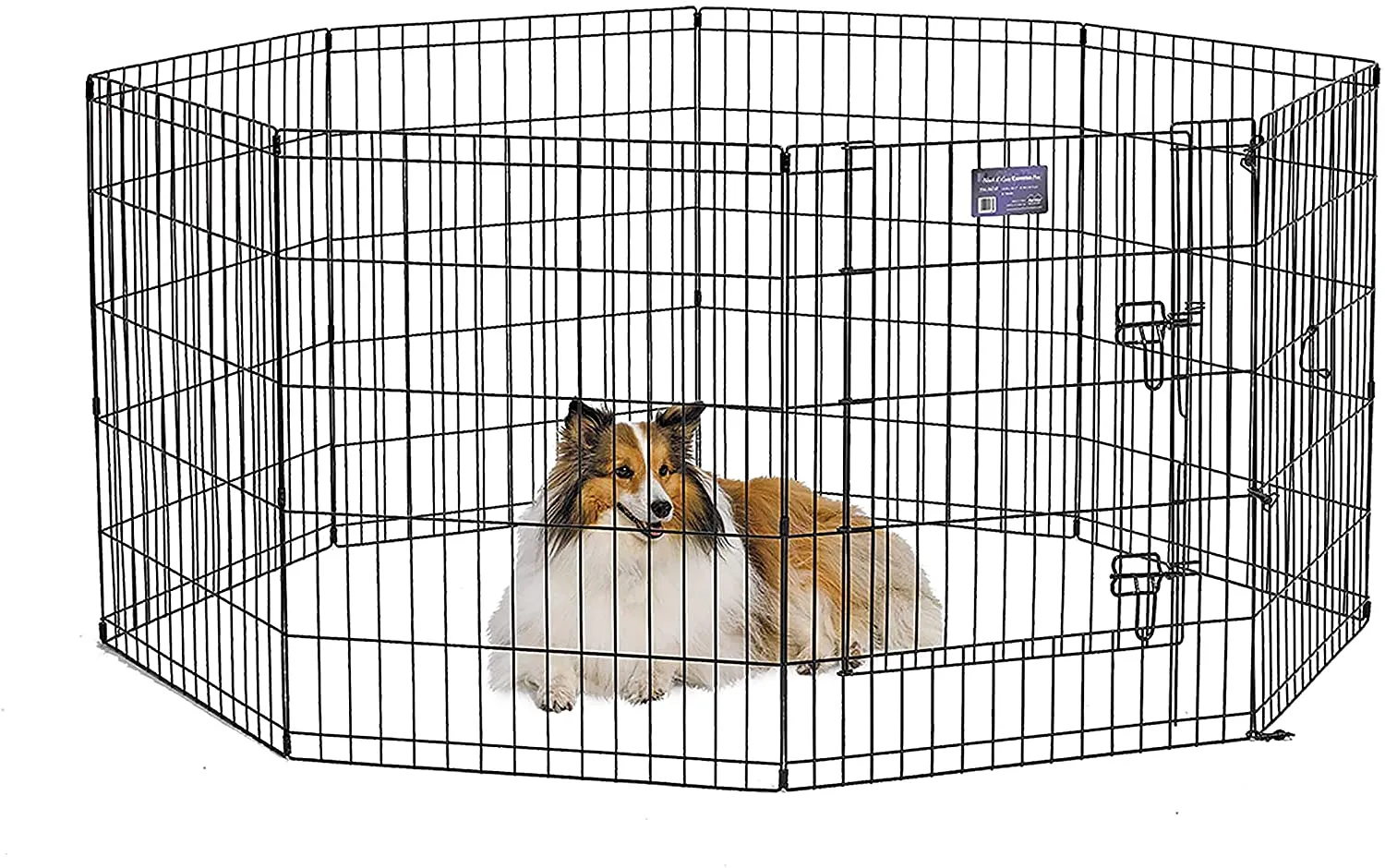 Foldable Dog Playpen with Walk-Thru Door -  8 Panels - Midwest Homes for Pets