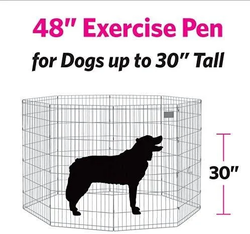 Foldable Dog Playpen with Walk-Thru Door -  8 Panels - Midwest Homes for Pets