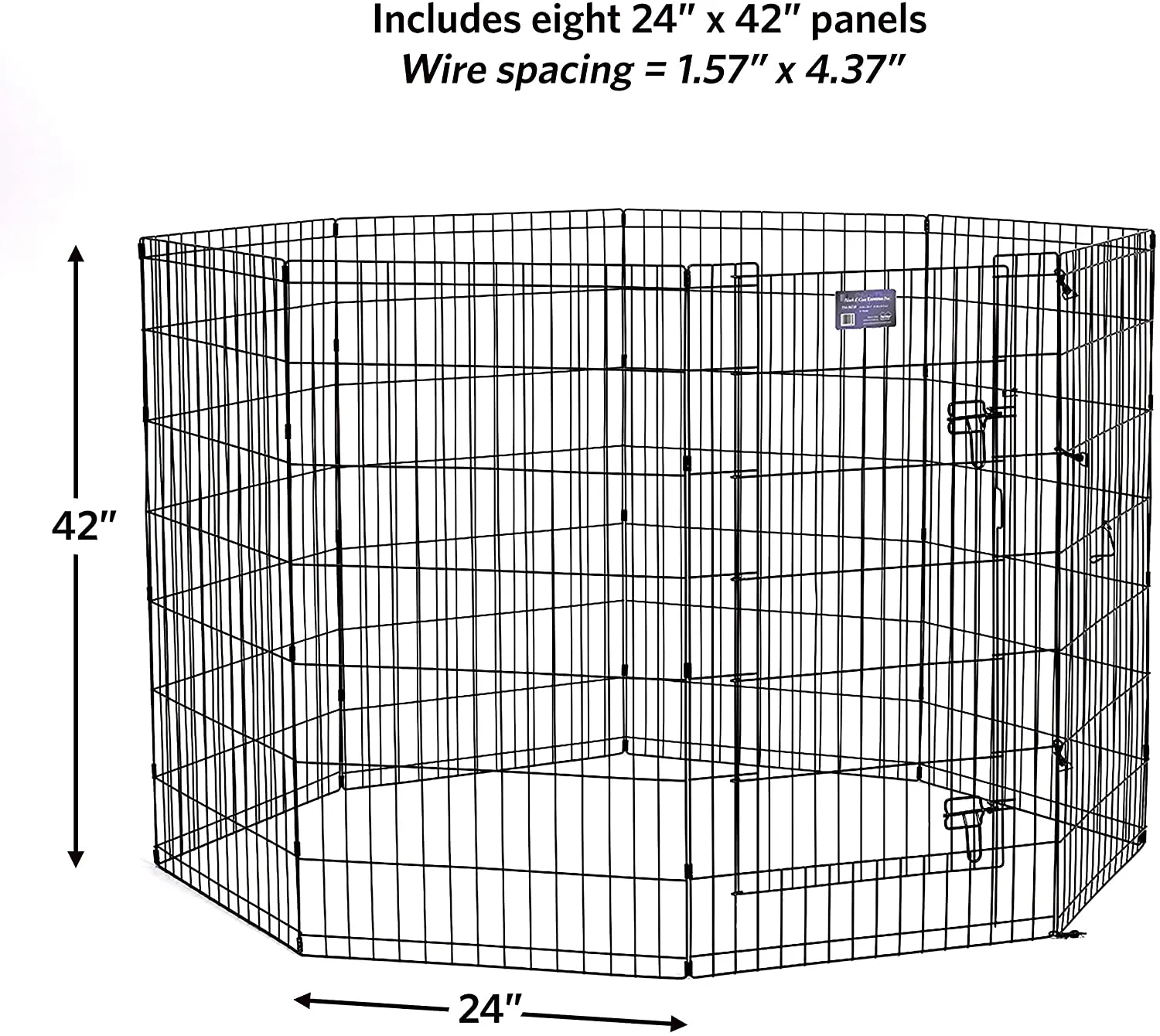 Foldable Dog Playpen with Walk-Thru Door -  8 Panels - Midwest Homes for Pets