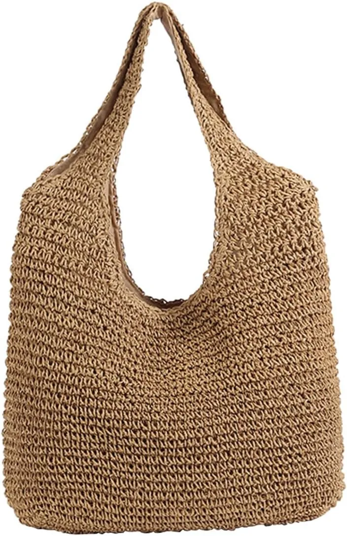 Gatuida Unique Weaving Shoulder Bag Lightweight and Fashionable for Shopping Travel Outdoor Activities