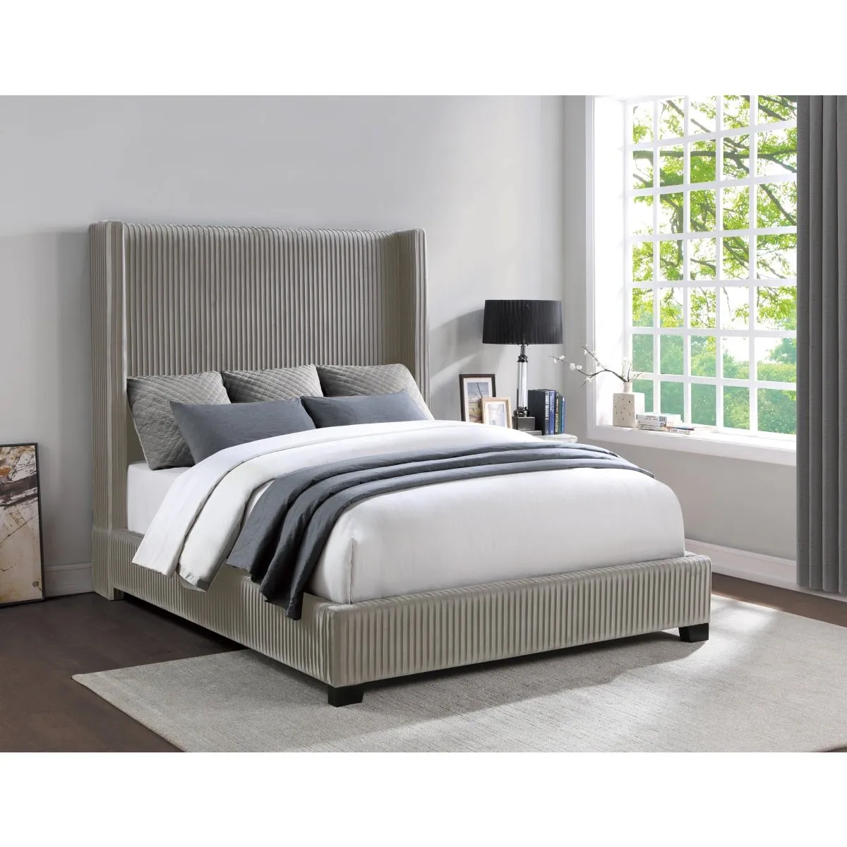 Glenbury Taupe Eastern King Bed in a Box
