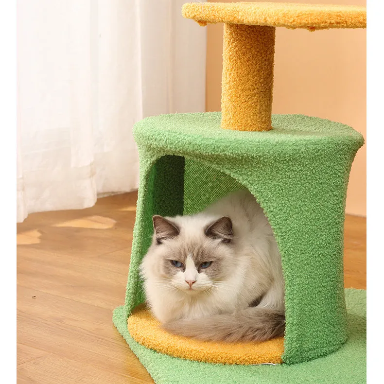 Green Three-tier Cat Nest Jumping Platform Cat Climbing Frame