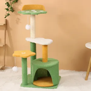 Green Three-tier Cat Nest Jumping Platform Cat Climbing Frame