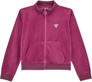 GUESS Girls' Eco Velvet Active Zip Up Jacket