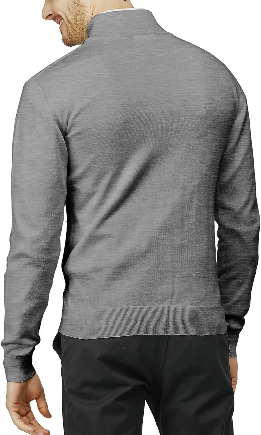H2H Mens Casual Slim Fit Knitted Cardigan Zip-up Long Sleeve Thermal with Twisted Pattern