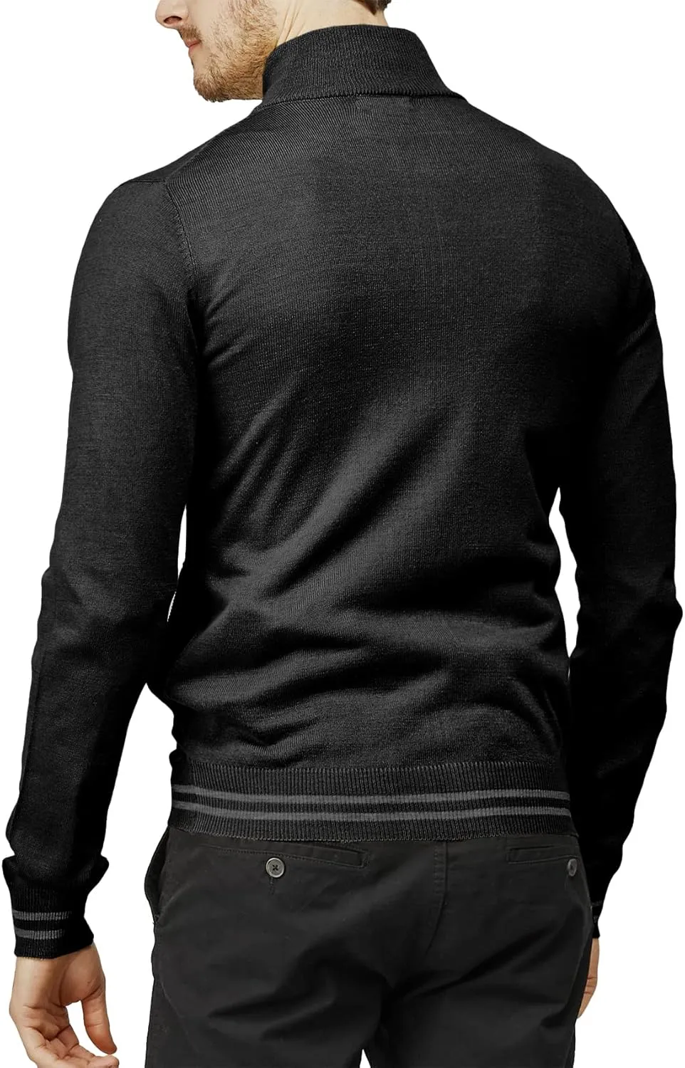 H2H Mens Casual Slim Fit Knitted Cardigan Zip-up Long Sleeve Thermal with Twisted Pattern