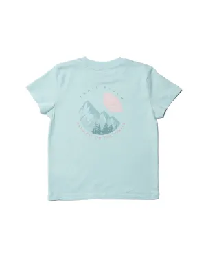 Happiest on the Trails - Mountain Print - Kid's T-shirt