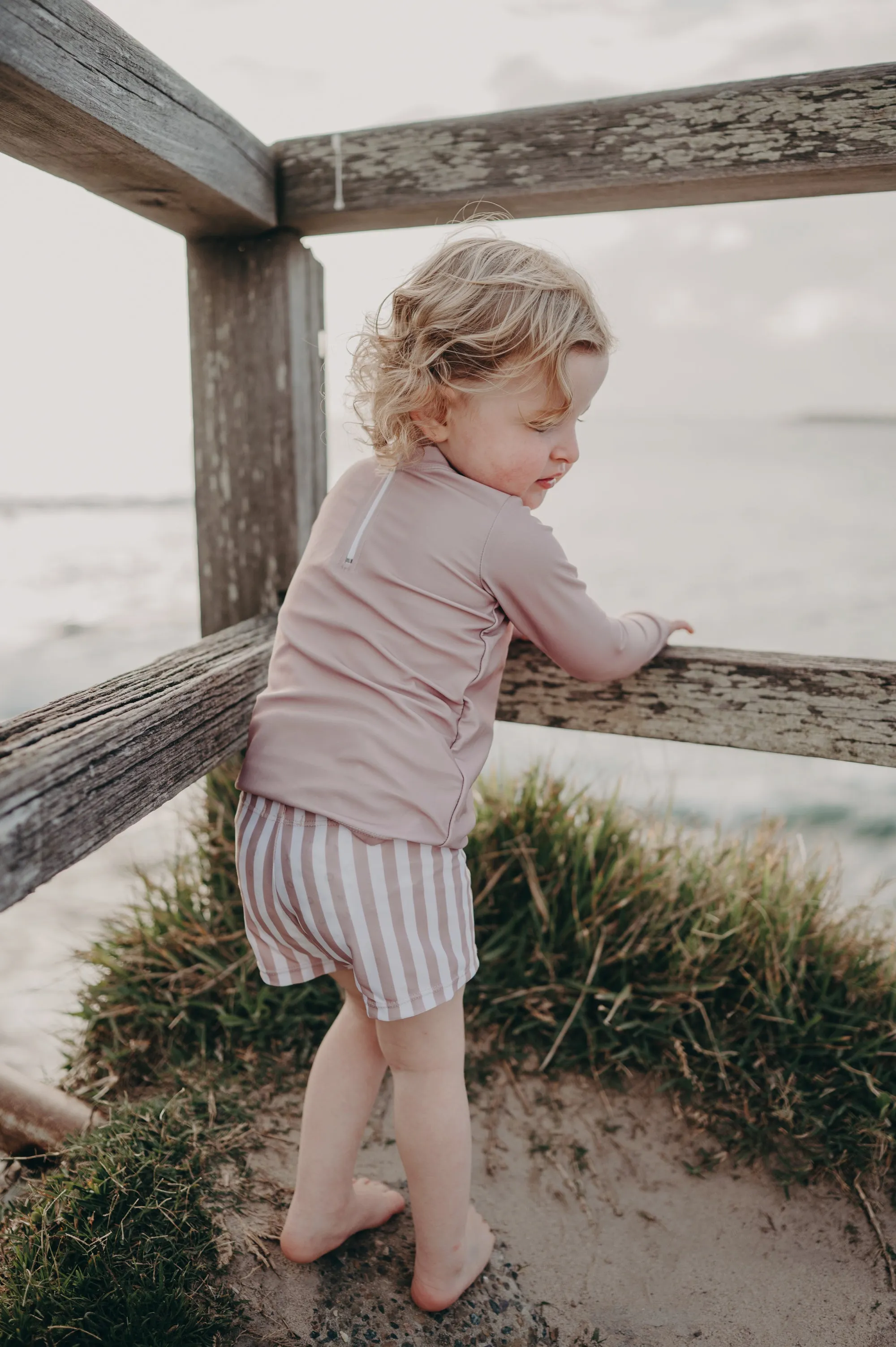 Harrison Swim Short Set  Earthy Stripe | Adventure-Ready & Sun-Safe