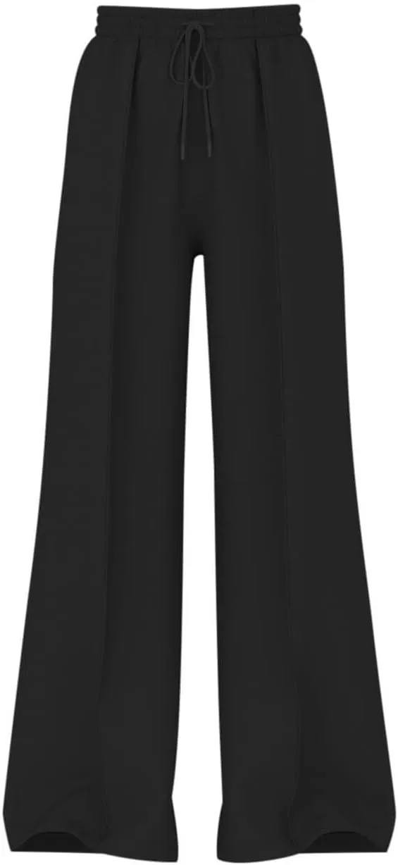 HeSaYep Women's Wide Leg Fleece Sweatpants High Waist Baggy Pants Drawstring Athletic Sweat Pants