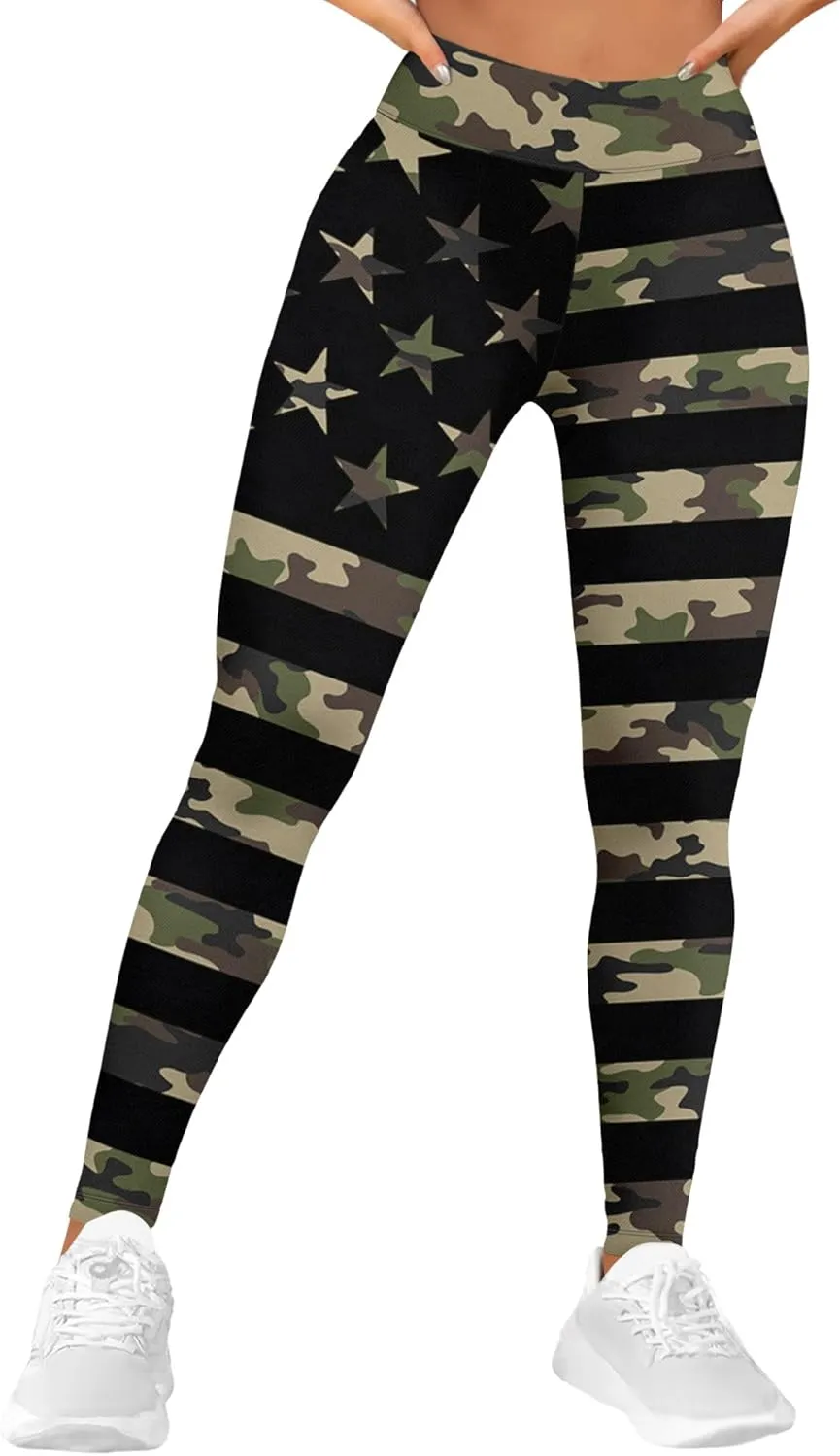 High Waisted Print Leggings for Women Gym Funny Womens Yoga Pants