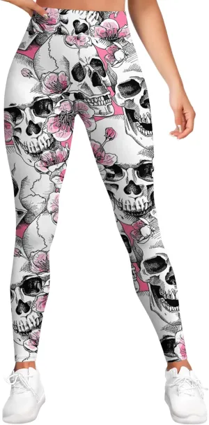 High Waisted Print Leggings for Women Gym Funny Womens Yoga Pants