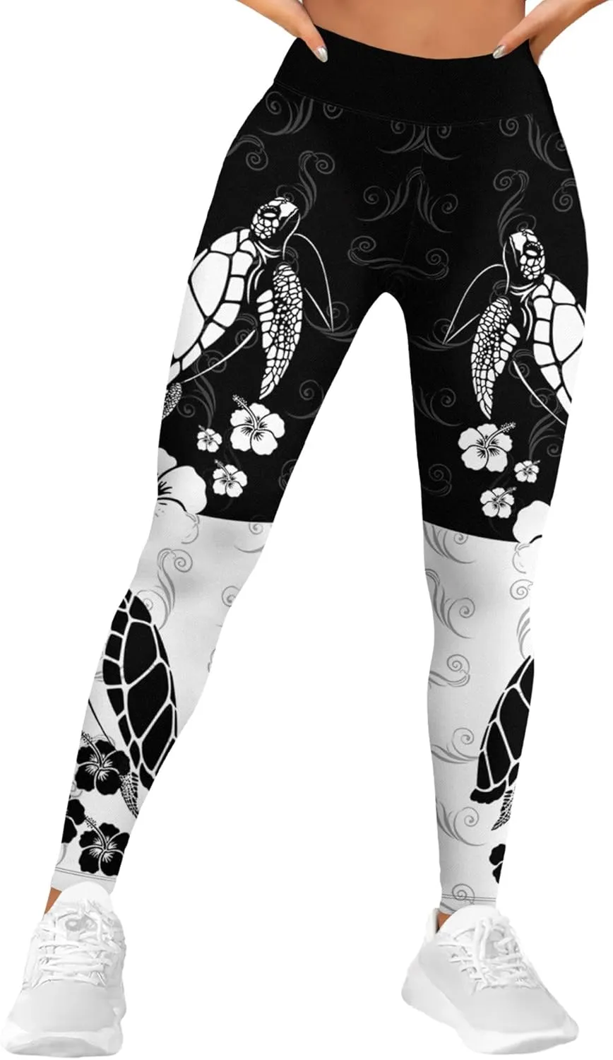 High Waisted Print Leggings for Women Gym Funny Womens Yoga Pants