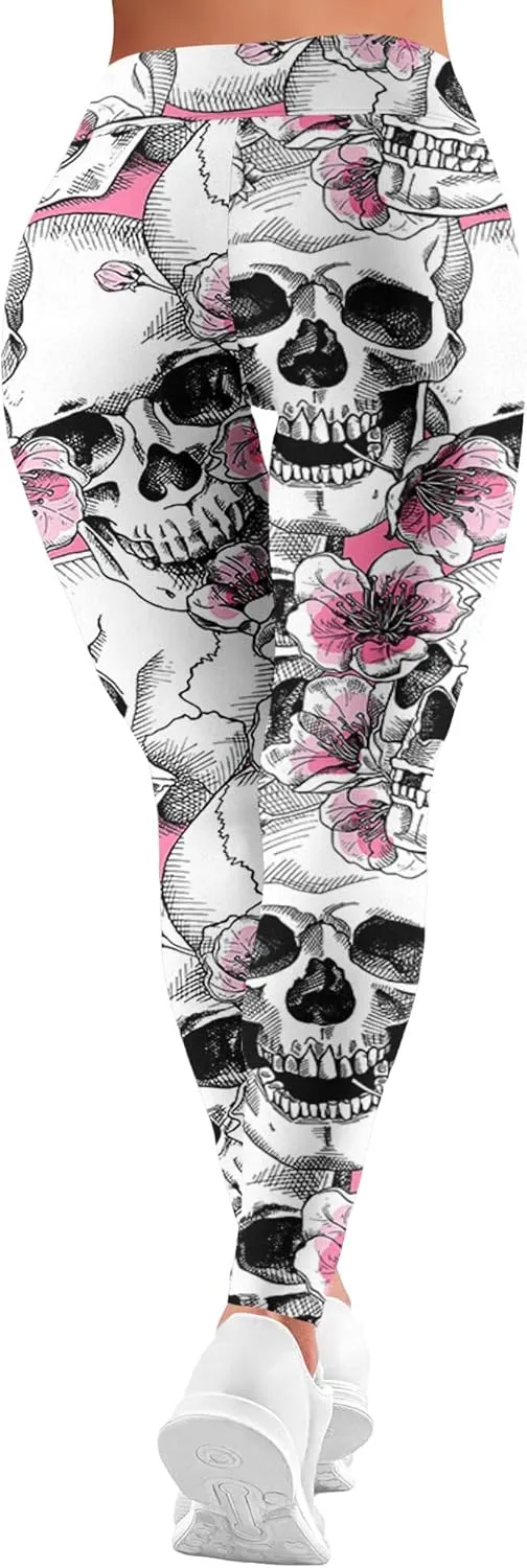 High Waisted Print Leggings for Women Gym Funny Womens Yoga Pants