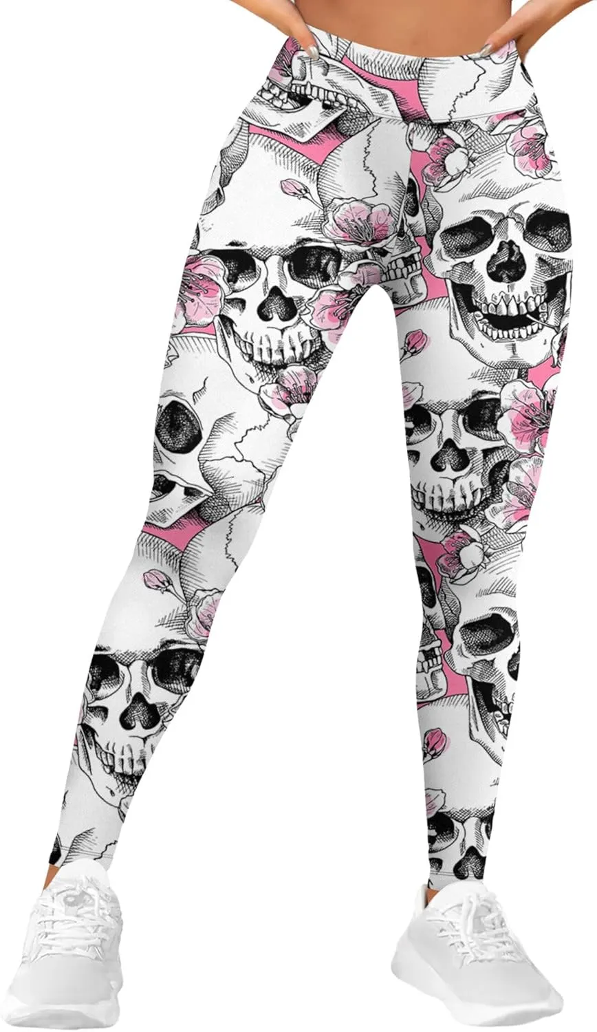 High Waisted Print Leggings for Women Gym Funny Womens Yoga Pants