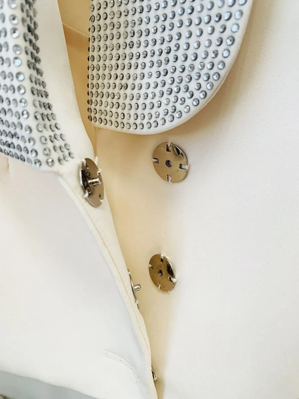 Hollow Back Rhinestone V Neck Blazer Jackets Coat for Women Work Casual Office Fashion Dressy Business Outfits