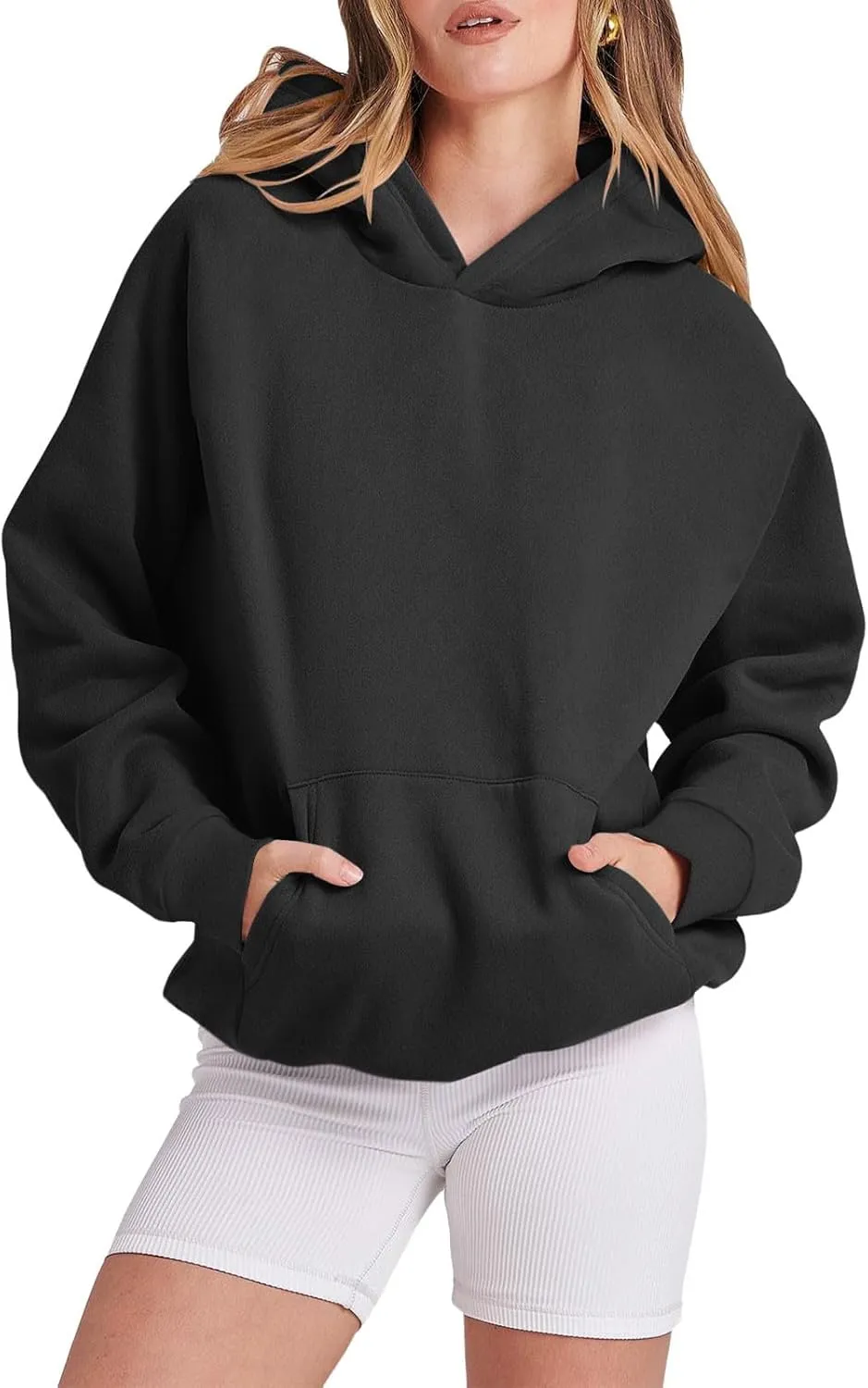 Hoodies for Women Oversized Hoodies Trendy Fleece Sweatshirts Long Sleeve Sweaters Pullover Fall Outfits with Pocket
