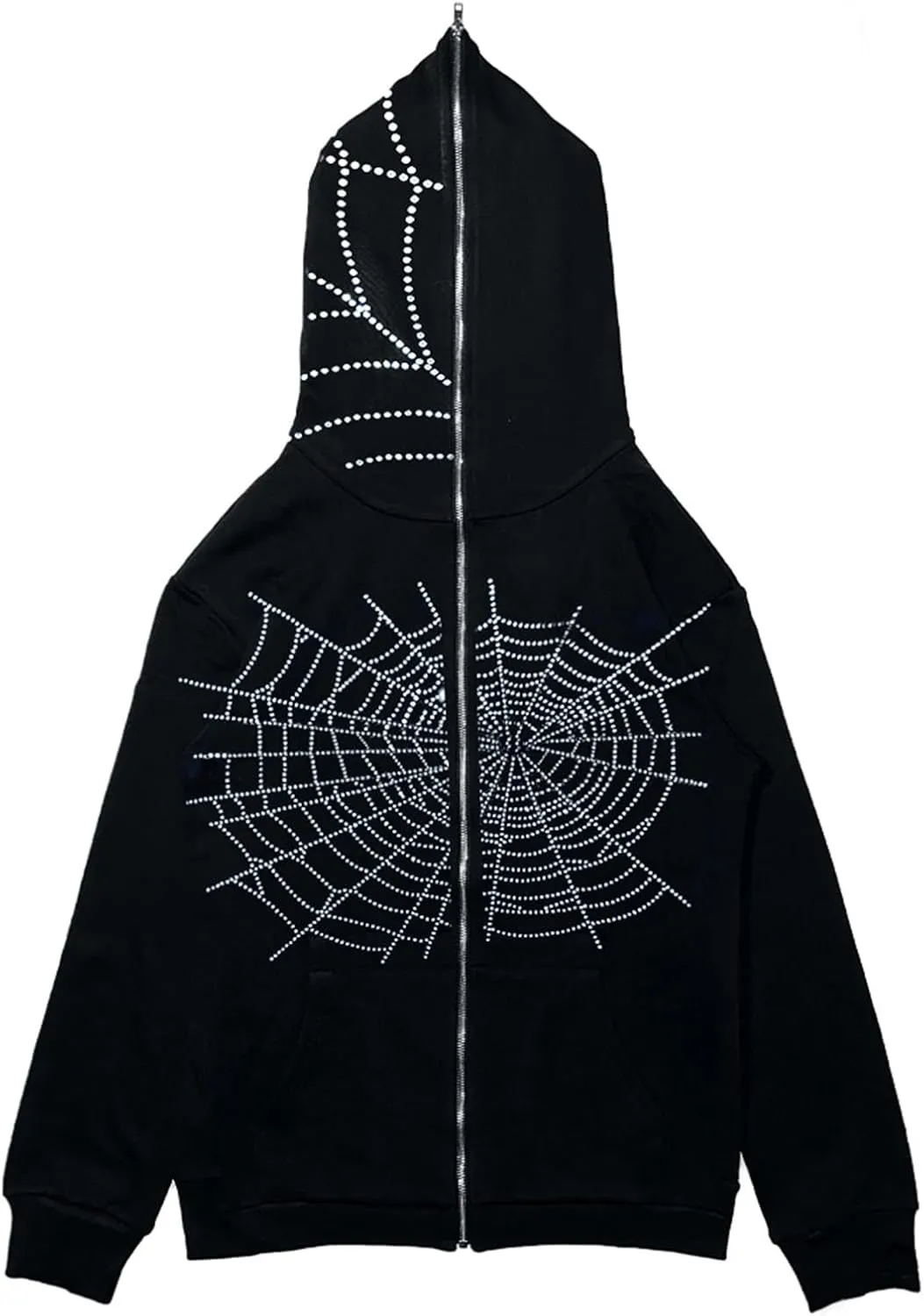 iTranyee Women Y2k Grunge Zipper Hoodies Halloween Goth Oversized Hooded Sweatshirt Punk Vintage Jacket Outwear