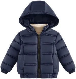 Kids Padded Coat Child Winter Thick Jacket Hooded Warm Cotton Jacket