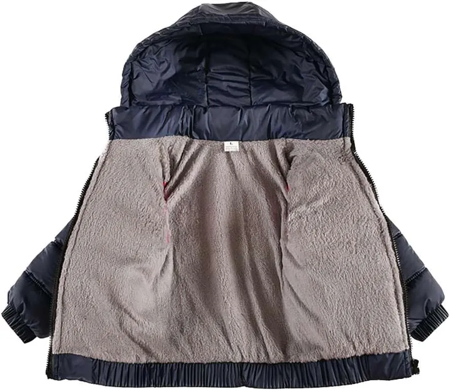 Kids Padded Coat Child Winter Thick Jacket Hooded Warm Cotton Jacket