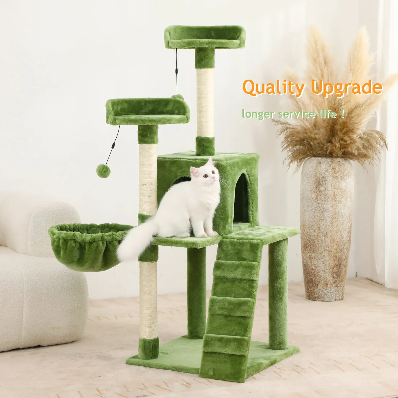 KZLAA 54in Cat Tree Cat Tower Condo Furniture Scratch Post