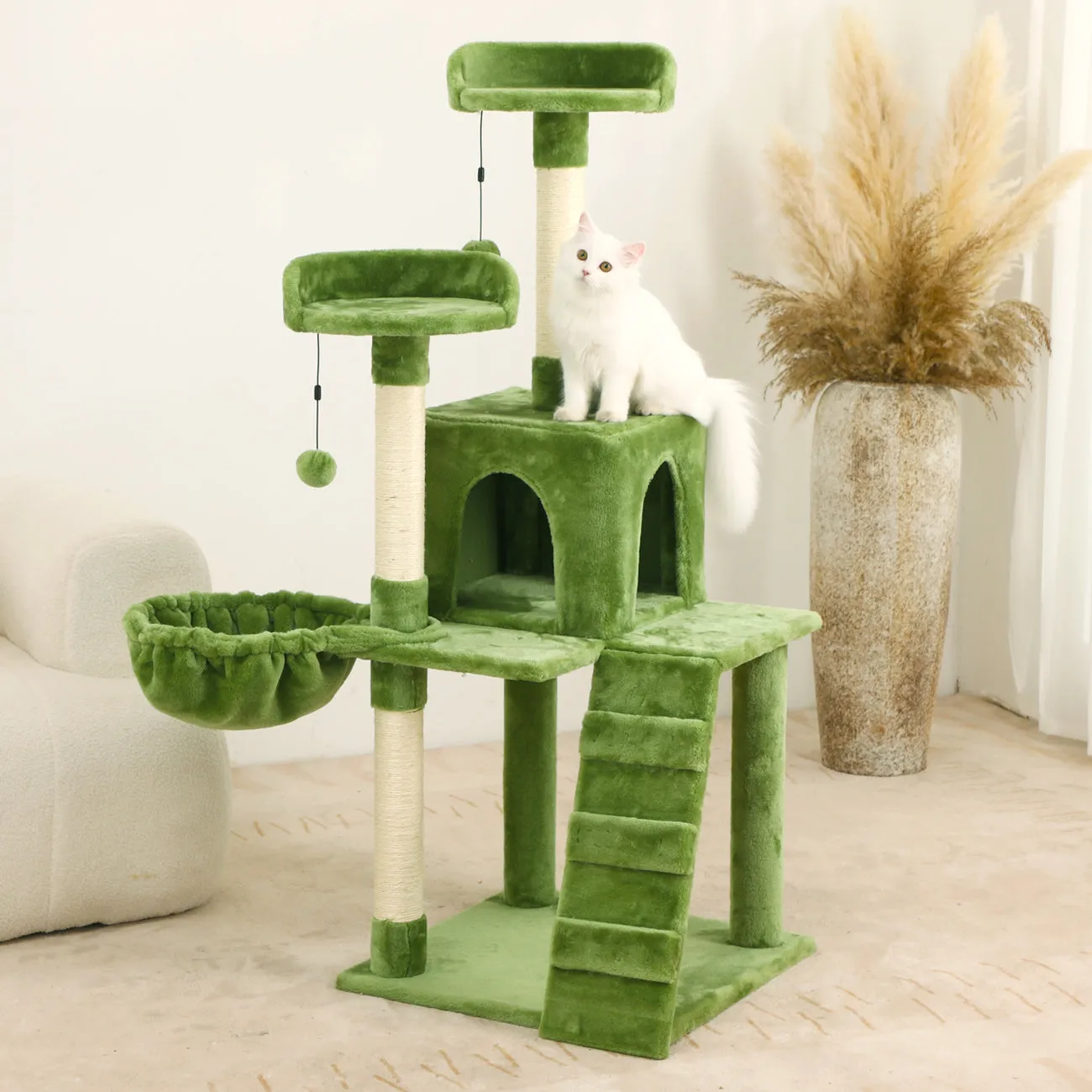 KZLAA 54in Cat Tree Cat Tower Condo Furniture Scratch Post