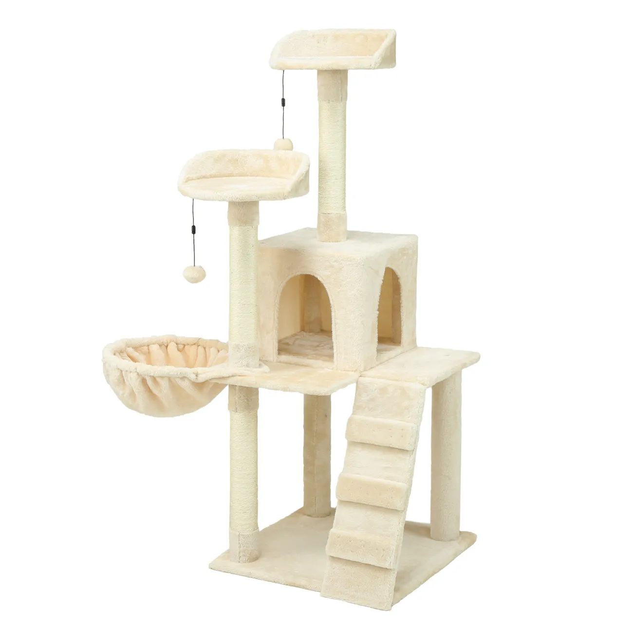 KZLAA 54in Cat Tree Cat Tower Condo Furniture Scratch Post