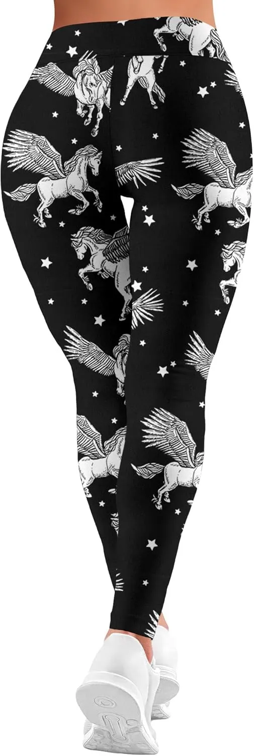 Leggings for Women Printed Funny Gym Womens Yoga Pants Horse Legging