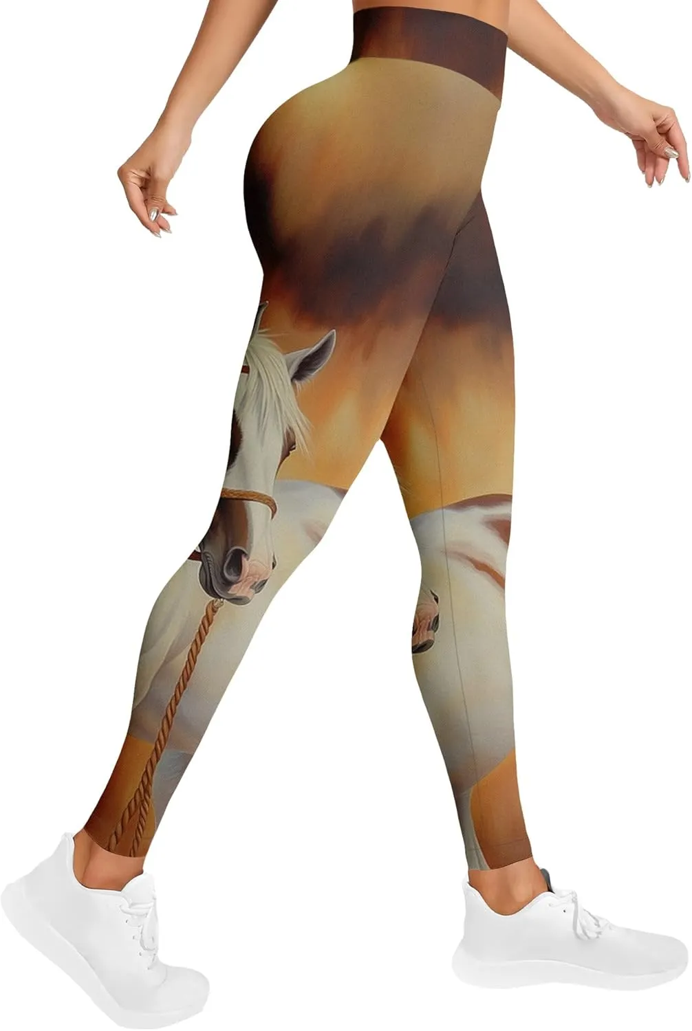 Leggings for Women Printed Funny Gym Womens Yoga Pants Horse Legging