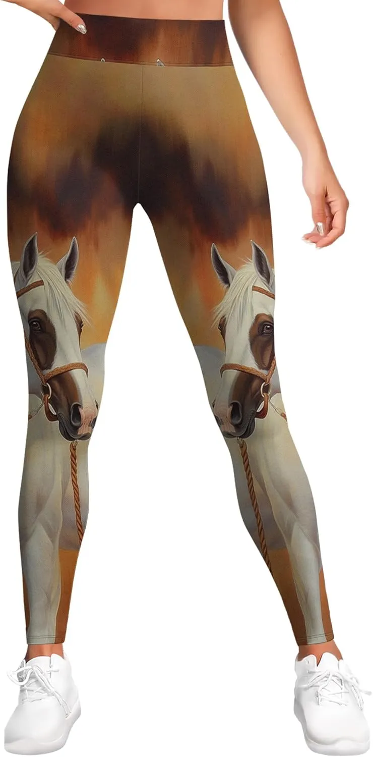 Leggings for Women Printed Funny Gym Womens Yoga Pants Horse Legging