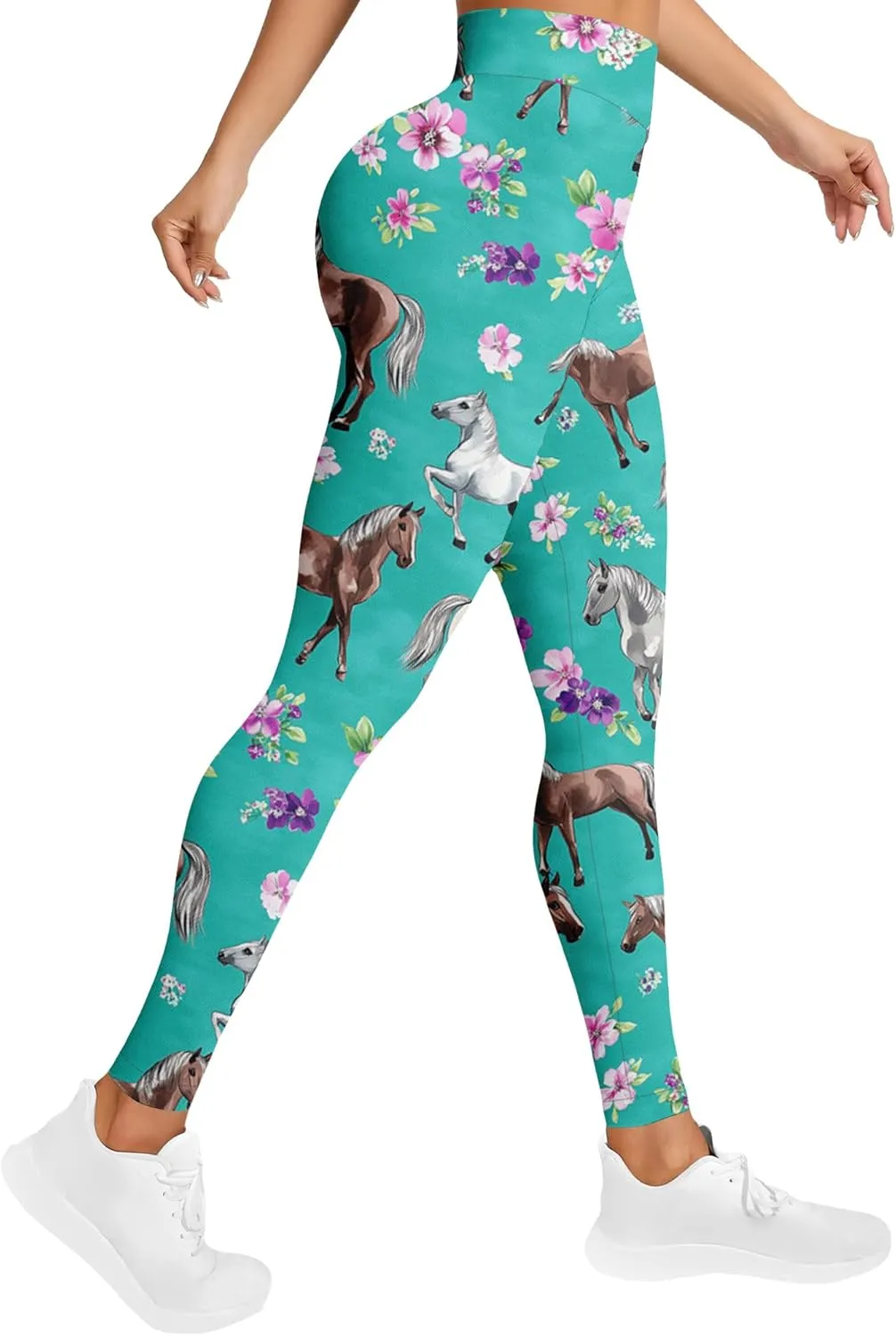Leggings for Women Printed Funny Gym Womens Yoga Pants Horse Legging
