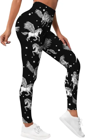 Leggings for Women Printed Funny Gym Womens Yoga Pants Horse Legging