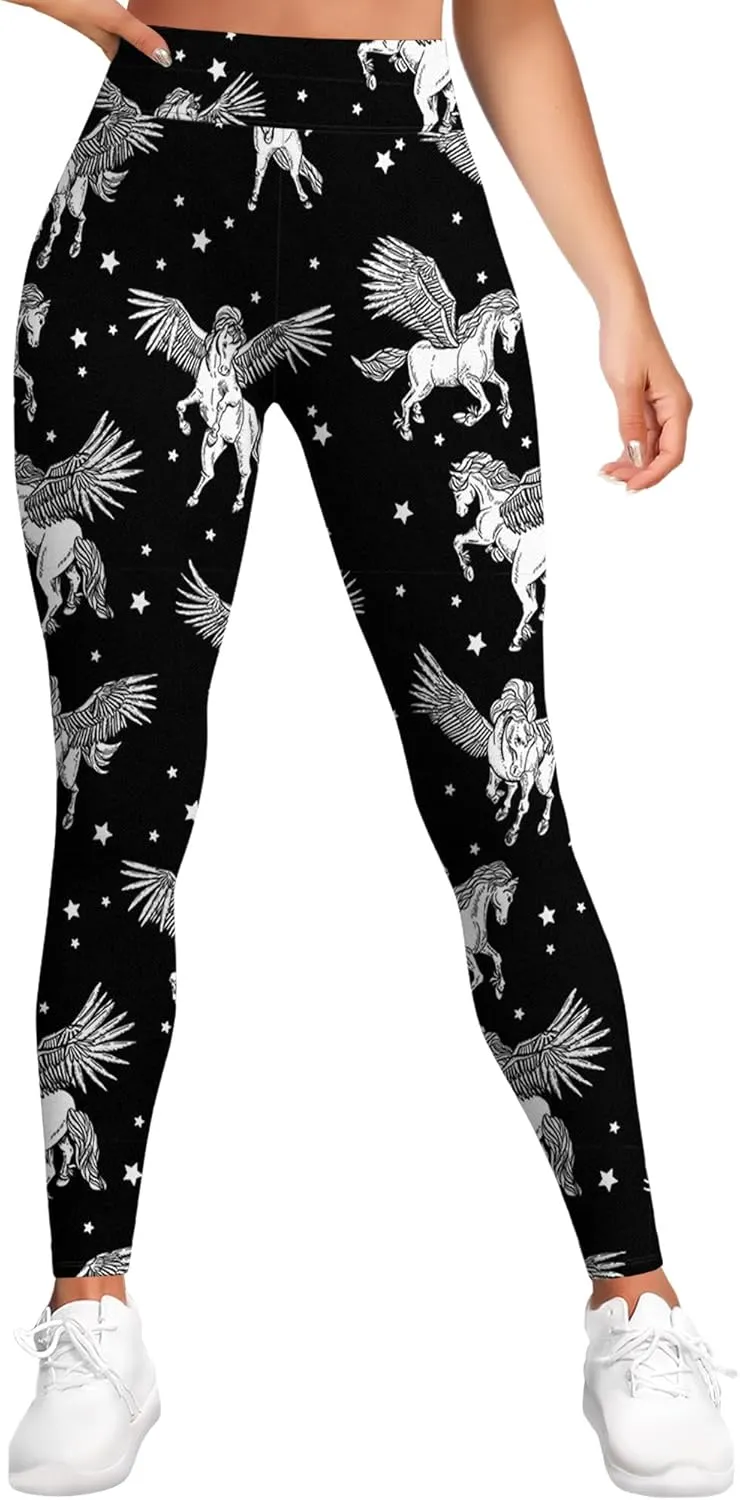 Leggings for Women Printed Funny Gym Womens Yoga Pants Horse Legging