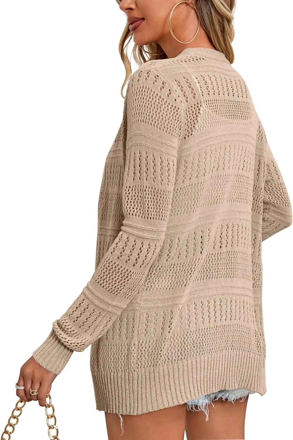 LIENRIDY Women's Cardigans Lightweight Long Sleeve Open Front Sweater Cardigan, S-XL