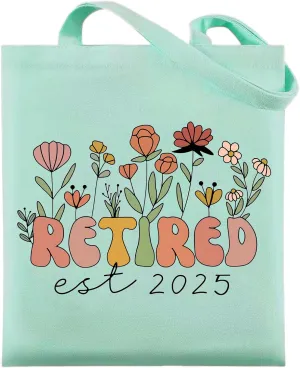 Maciebelle Retirement Gift for Woman, Cool Retirement Gifts for Women, Canvas Tote Bag Best Gifts(Green)