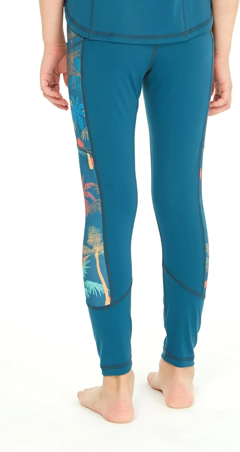 Matchable Mother or Daguhter Hawaiian Activewear Set in Crayon Palms Green