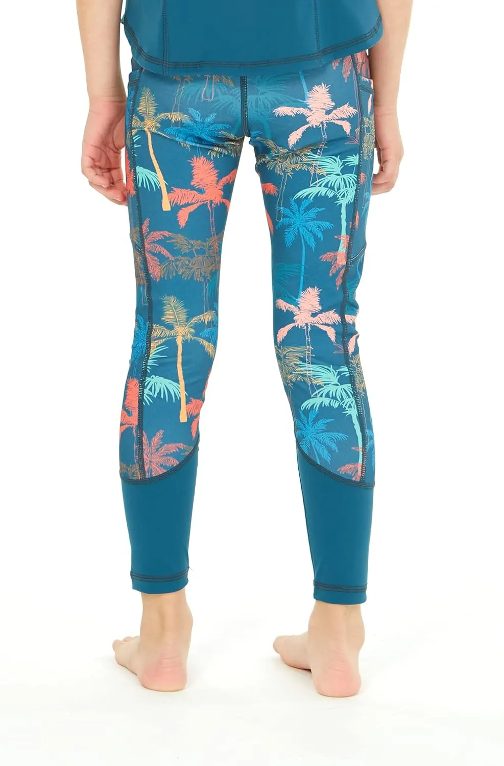 Matchable Mother or Daguhter Hawaiian Activewear Set in Crayon Palms Green