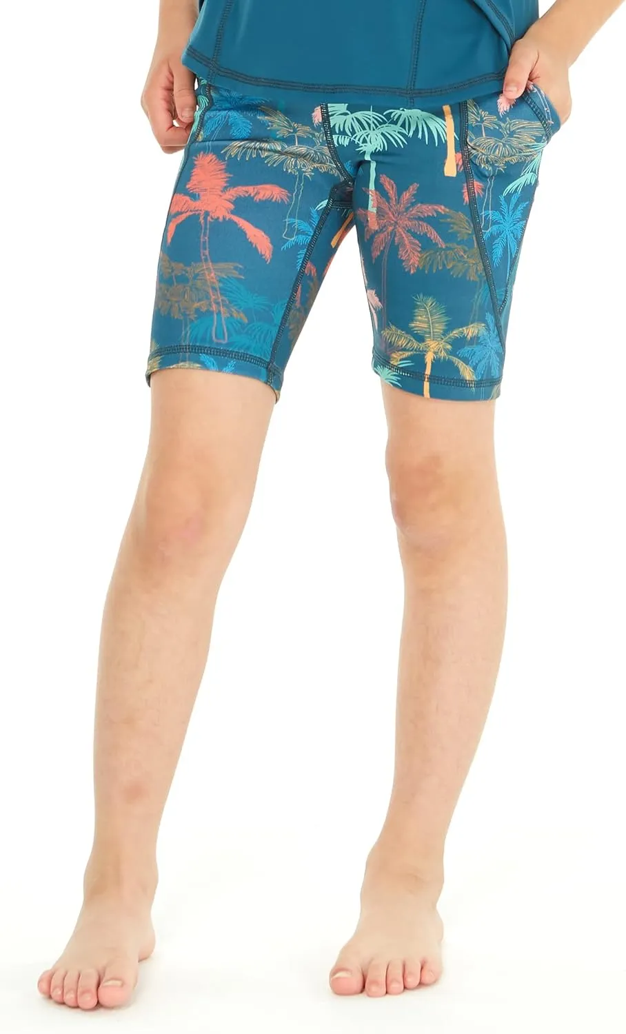 Matchable Mother or Daguhter Hawaiian Activewear Set in Crayon Palms Green