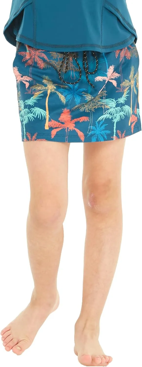 Matchable Mother or Daguhter Hawaiian Activewear Set in Crayon Palms Green