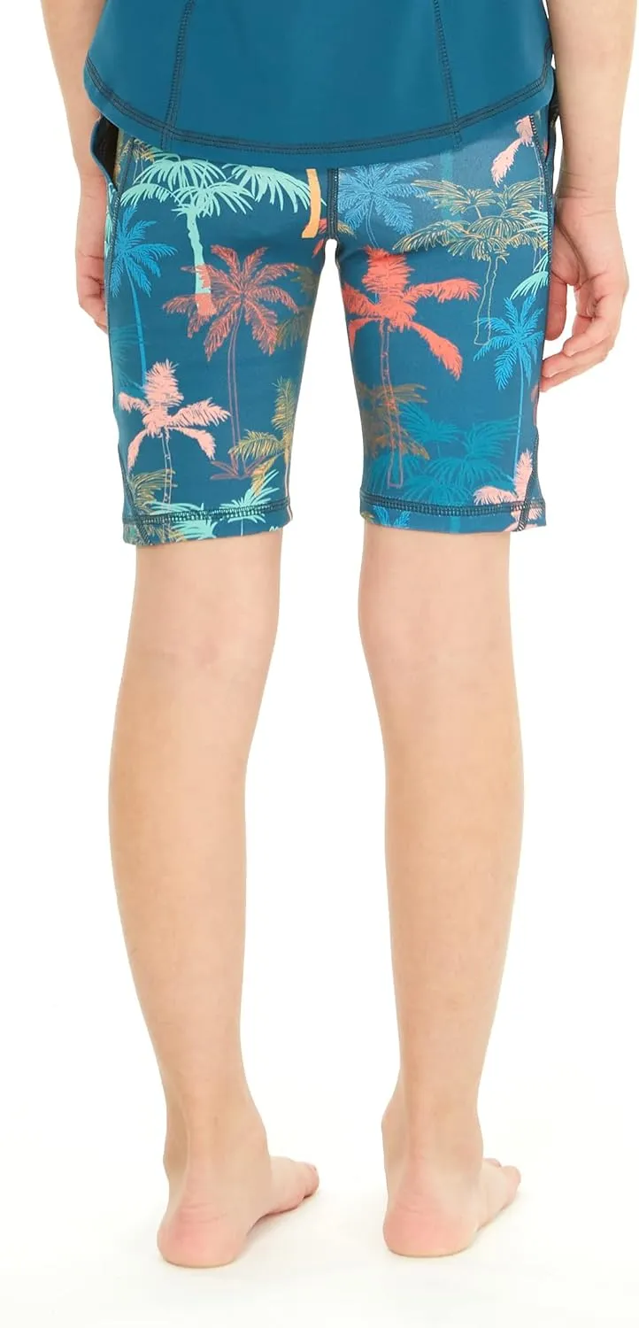 Matchable Mother or Daguhter Hawaiian Activewear Set in Crayon Palms Green