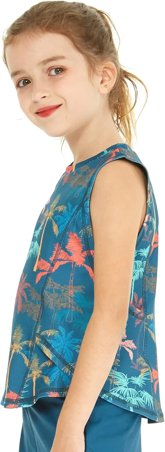 Matchable Mother or Daguhter Hawaiian Activewear Set in Crayon Palms Green