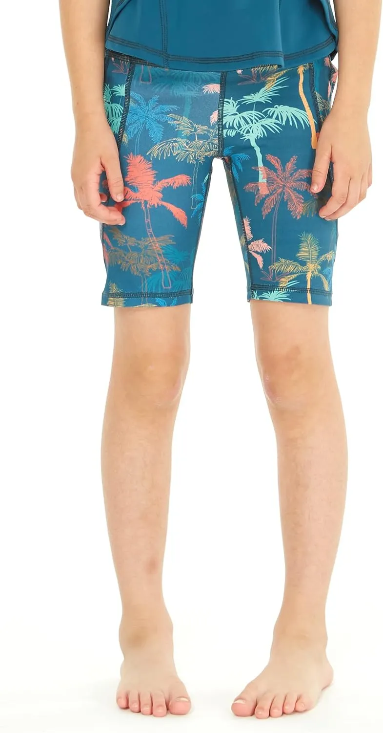Matchable Mother or Daguhter Hawaiian Activewear Set in Crayon Palms Green
