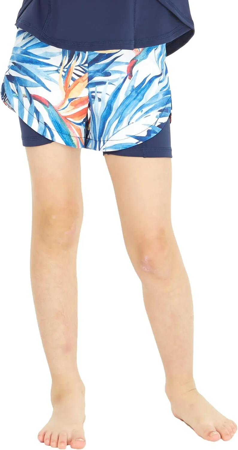 Matchable Mother or Daguhter Hawaiian Activewear Set in Firebird Blue White