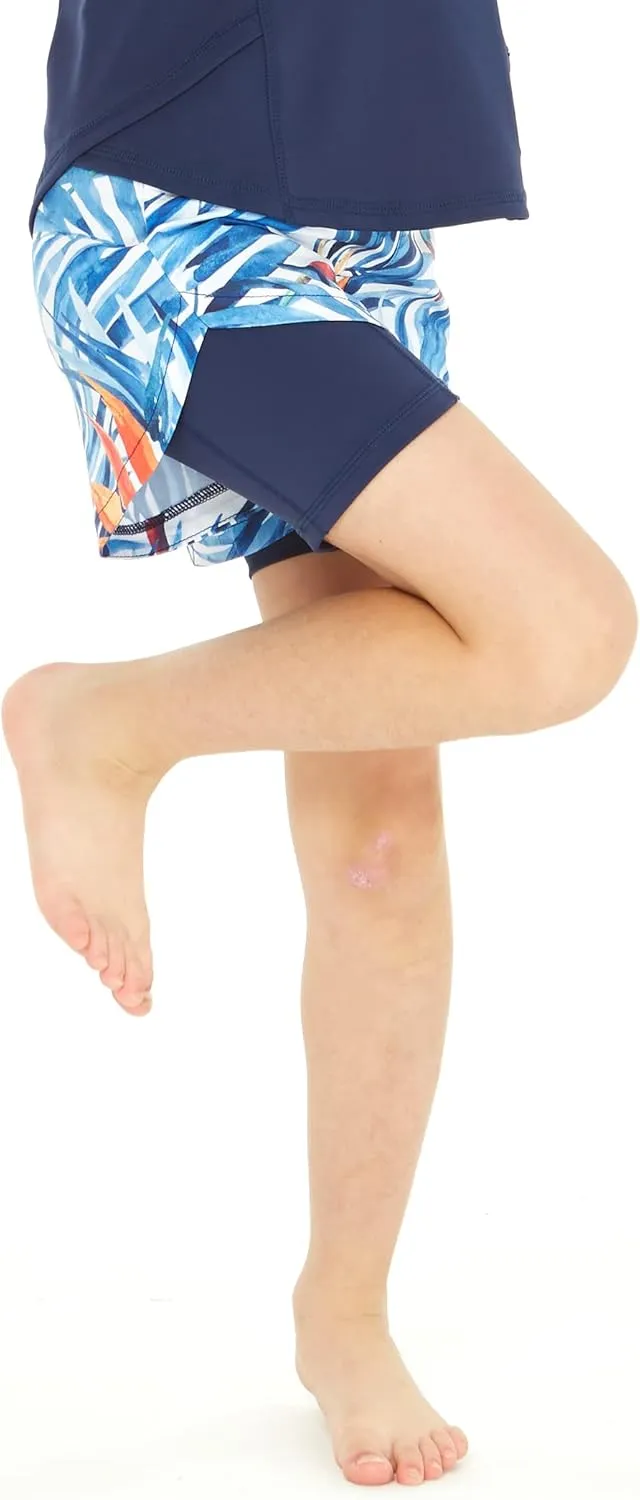 Matchable Mother or Daguhter Hawaiian Activewear Set in Firebird Blue White
