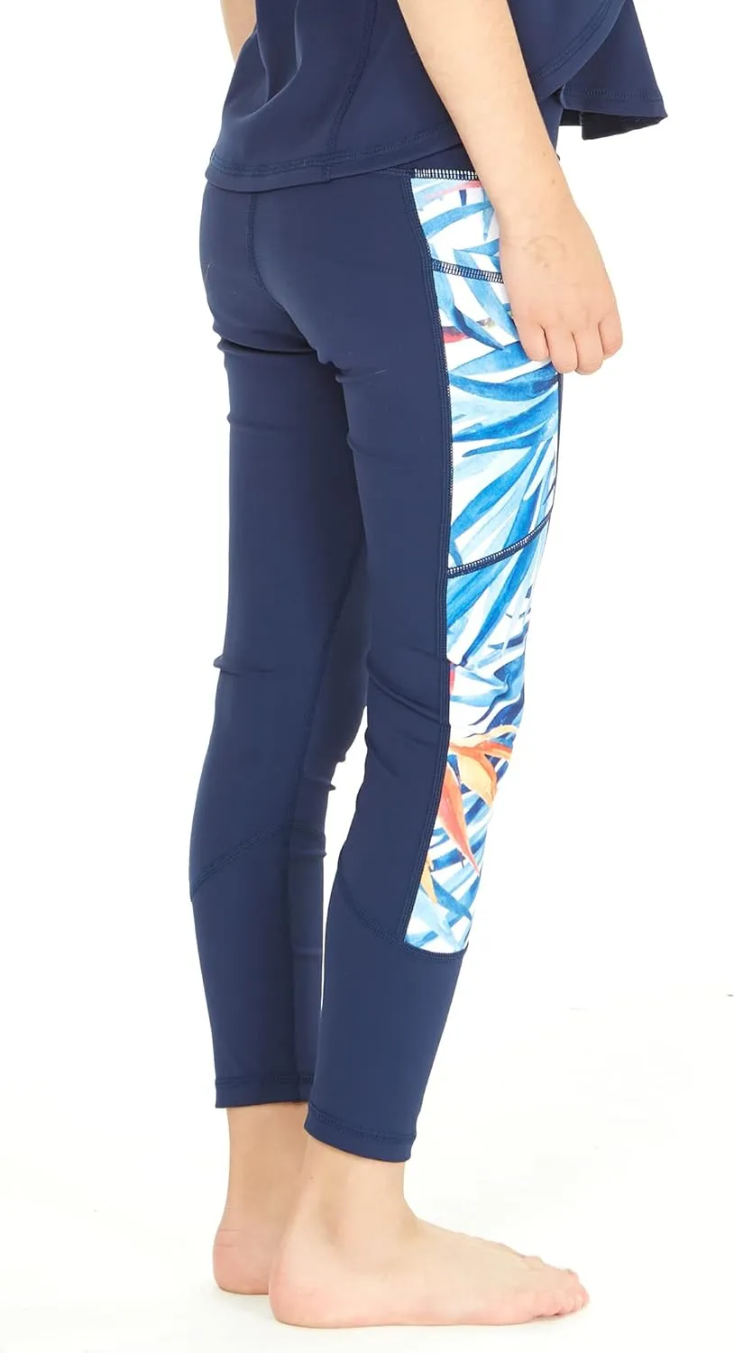 Matchable Mother or Daguhter Hawaiian Activewear Set in Firebird Blue White