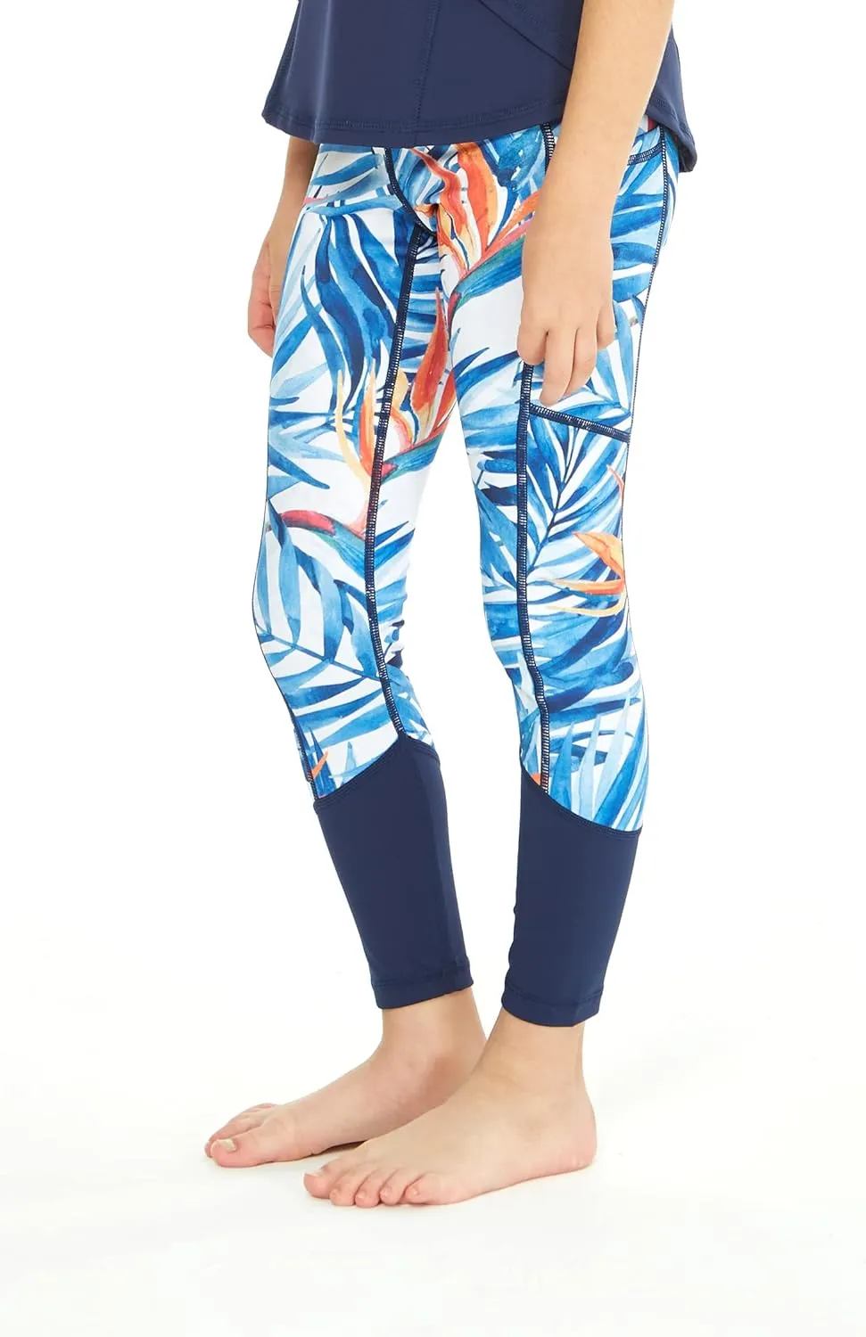 Matchable Mother or Daguhter Hawaiian Activewear Set in Firebird Blue White