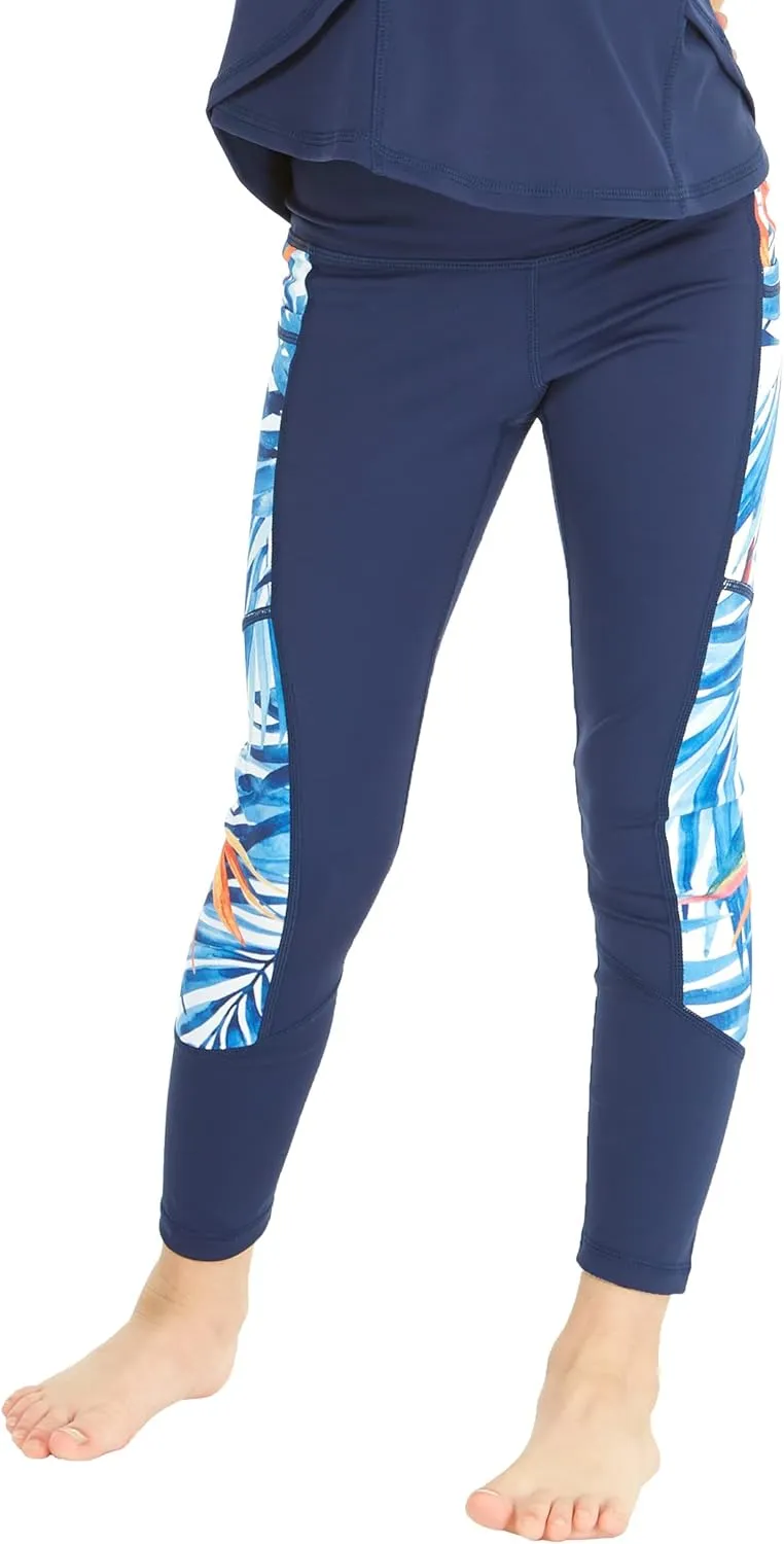 Matchable Mother or Daguhter Hawaiian Activewear Set in Firebird Blue White