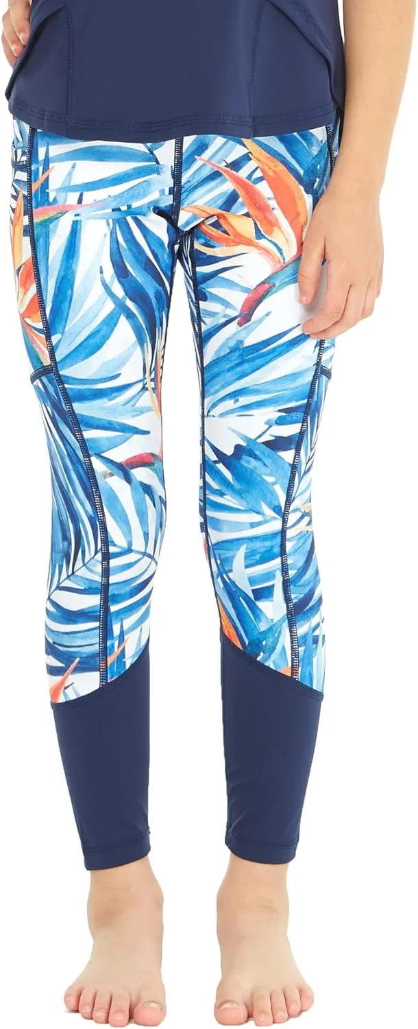 Matchable Mother or Daguhter Hawaiian Activewear Set in Firebird Blue White