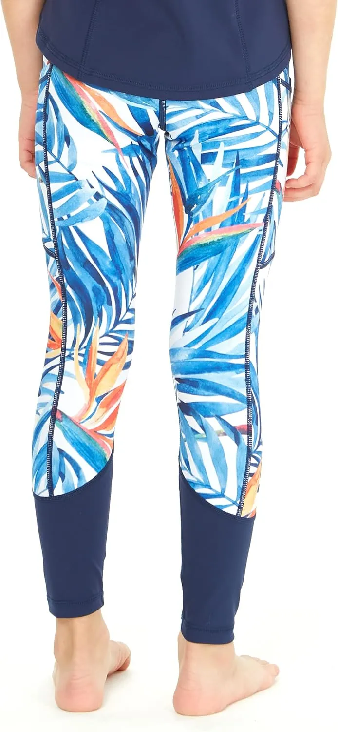 Matchable Mother or Daguhter Hawaiian Activewear Set in Firebird Blue White